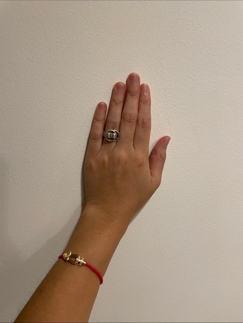 Hermes Deux Anneaux Silver Ring